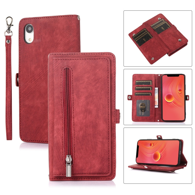 Zipper Card Slot Buckle Wallet Leather Phone Case, For iPhone 8 / 7 / SE 2020 2022, For iPhone XR, For iPhone 11, For iPhone 13 Pro