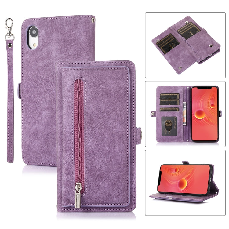 Zipper Card Slot Buckle Wallet Leather Phone Case, For iPhone 8 / 7 / SE 2020 2022, For iPhone XR, For iPhone 11, For iPhone 13 Pro