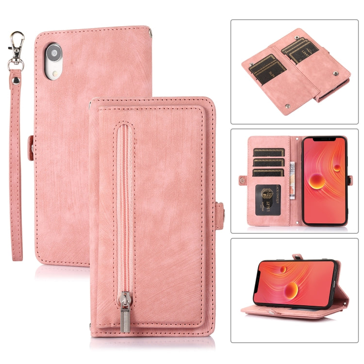 Zipper Card Slot Buckle Wallet Leather Phone Case, For iPhone 8 / 7 / SE 2020 2022, For iPhone XR, For iPhone 11, For iPhone 13 Pro