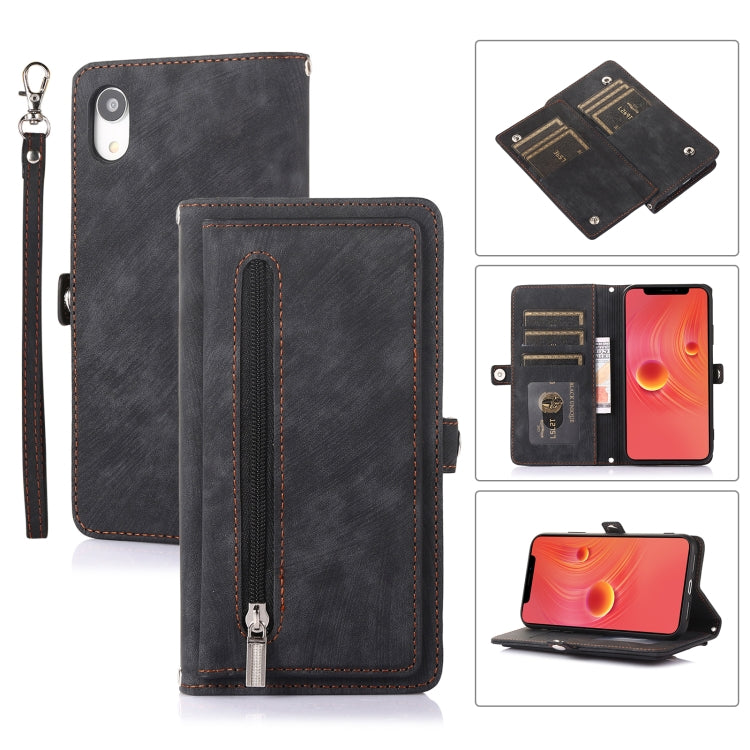 Zipper Card Slot Buckle Wallet Leather Phone Case, For iPhone 8 / 7 / SE 2020 2022, For iPhone XR, For iPhone 11, For iPhone 13 Pro