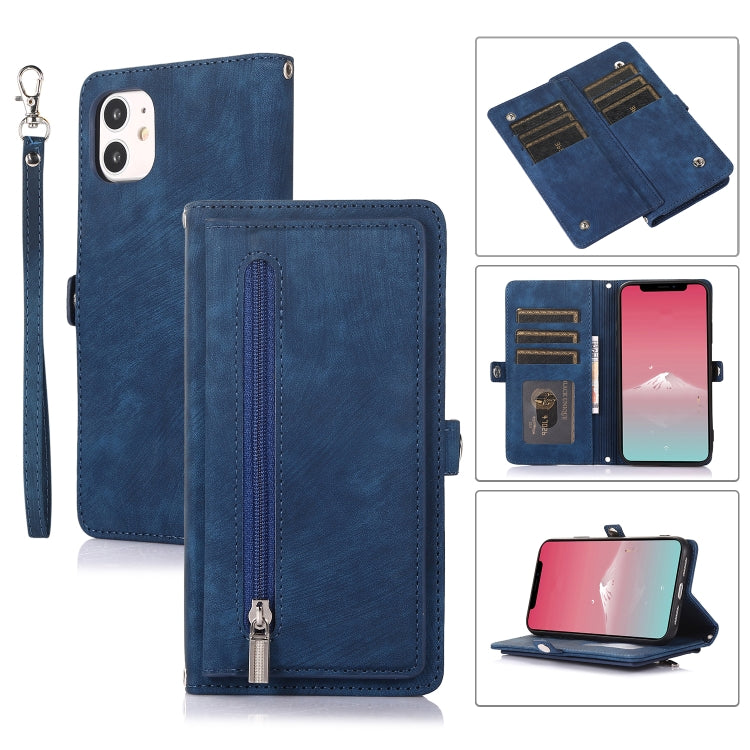 Zipper Card Slot Buckle Wallet Leather Phone Case, For iPhone 8 / 7 / SE 2020 2022, For iPhone XR, For iPhone 11, For iPhone 13 Pro