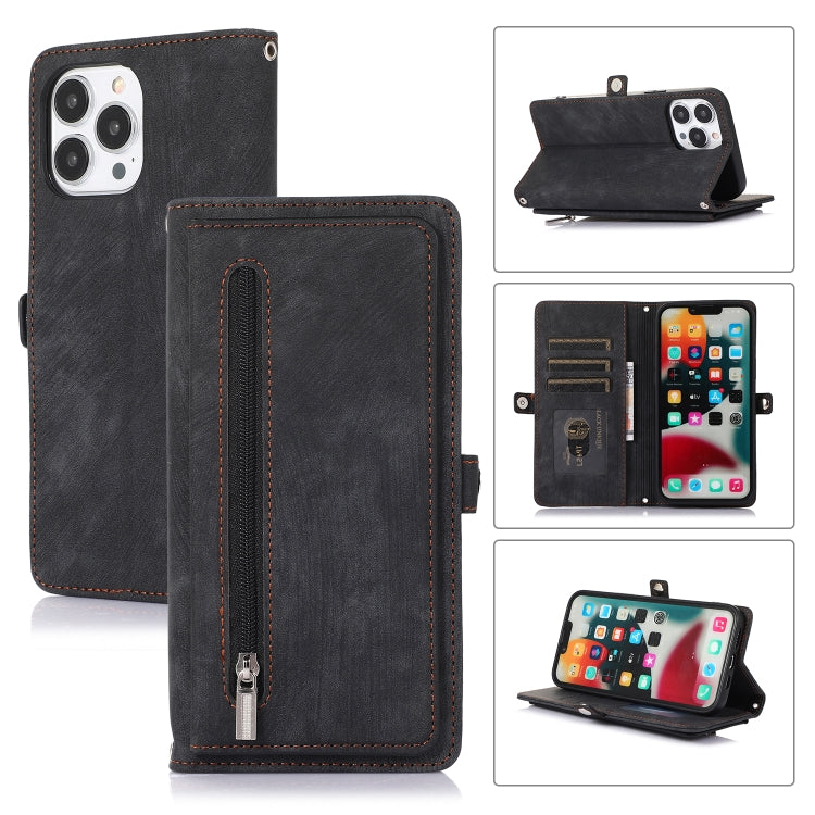 Zipper Card Slot Buckle Wallet Leather Phone Case, For iPhone 8 / 7 / SE 2020 2022, For iPhone XR, For iPhone 11, For iPhone 13 Pro