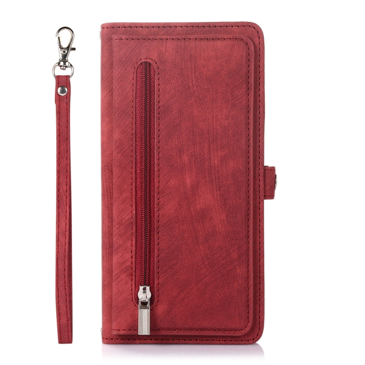 Zipper Card Slot Buckle Wallet Leather Phone Case, For iPhone 13 Pro Max