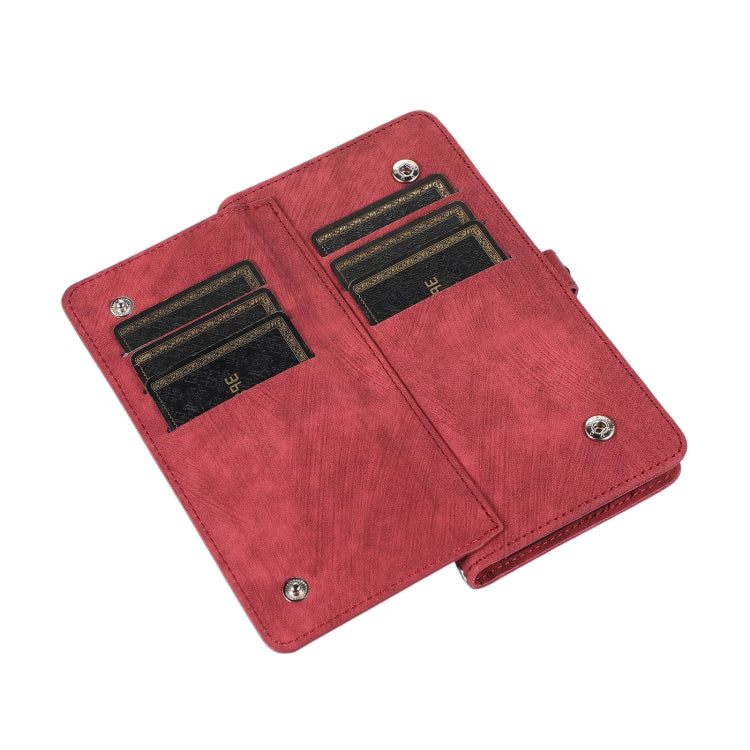 Zipper Card Slot Buckle Wallet Leather Phone Case, For iPhone 13 Pro Max