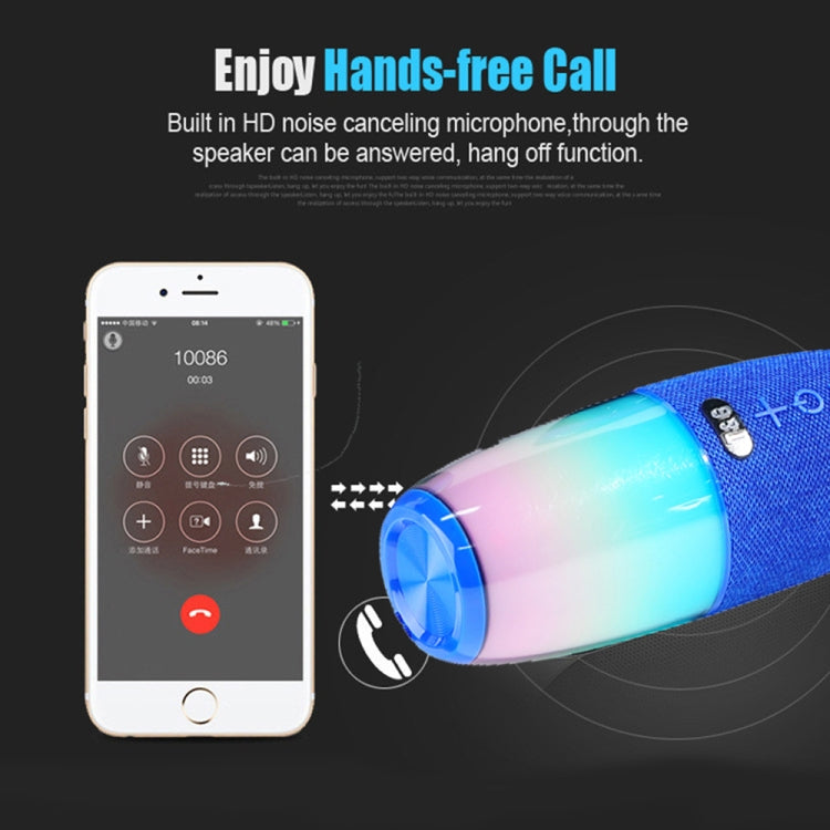 T&G TG644 5W High Power RGB Light Portable Bluetooth Speaker, TG644