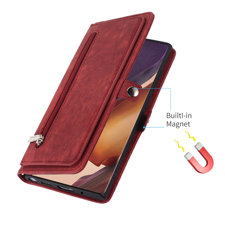 Zipper Card Slot Buckle Wallet Leather Phone Case, For Samsung Galaxy Note20 Ultra, For Samsung Galaxy S10, For Samsung Galaxy S20+, For Samsung Galaxy S21