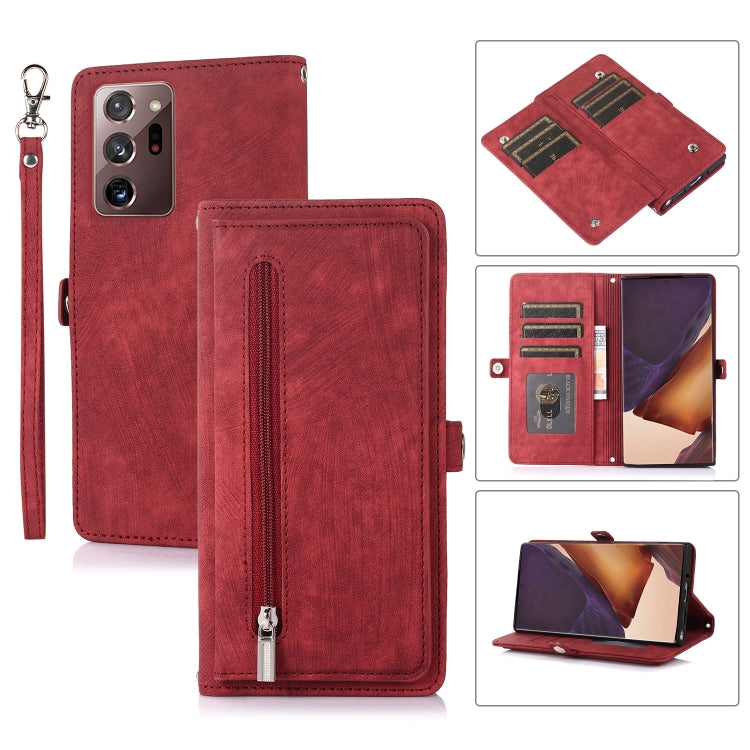 Zipper Card Slot Buckle Wallet Leather Phone Case, For Samsung Galaxy Note20 Ultra, For Samsung Galaxy S10, For Samsung Galaxy S20+, For Samsung Galaxy S21