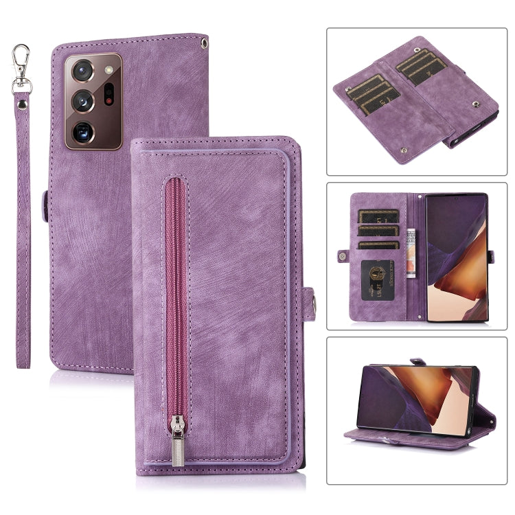 Zipper Card Slot Buckle Wallet Leather Phone Case, For Samsung Galaxy Note20 Ultra, For Samsung Galaxy S10, For Samsung Galaxy S20+, For Samsung Galaxy S21