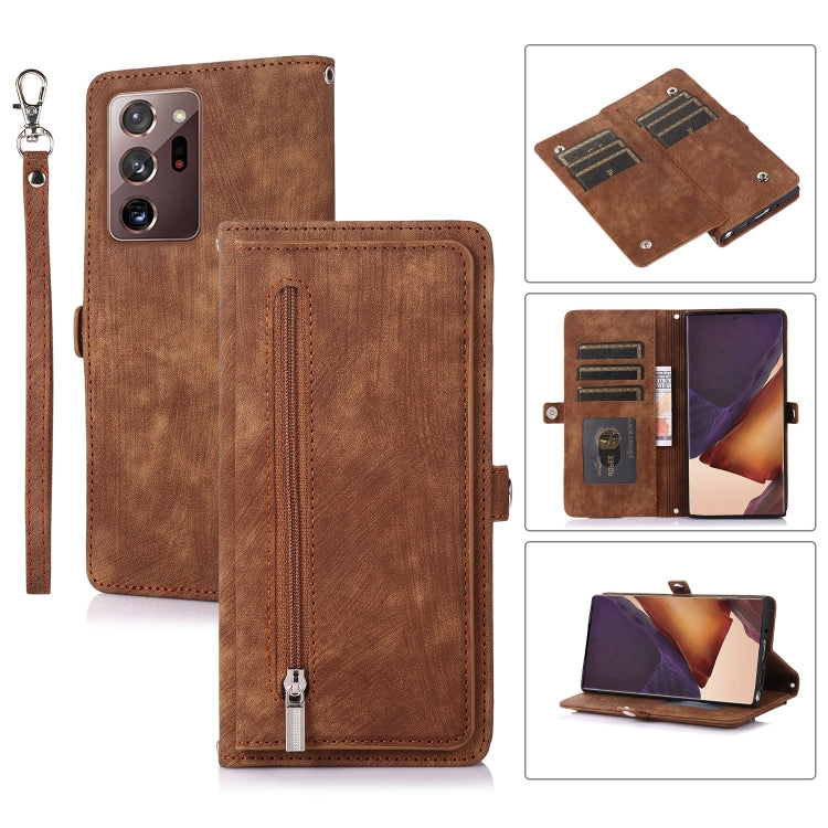 Zipper Card Slot Buckle Wallet Leather Phone Case, For Samsung Galaxy Note20 Ultra, For Samsung Galaxy S10, For Samsung Galaxy S20+, For Samsung Galaxy S21