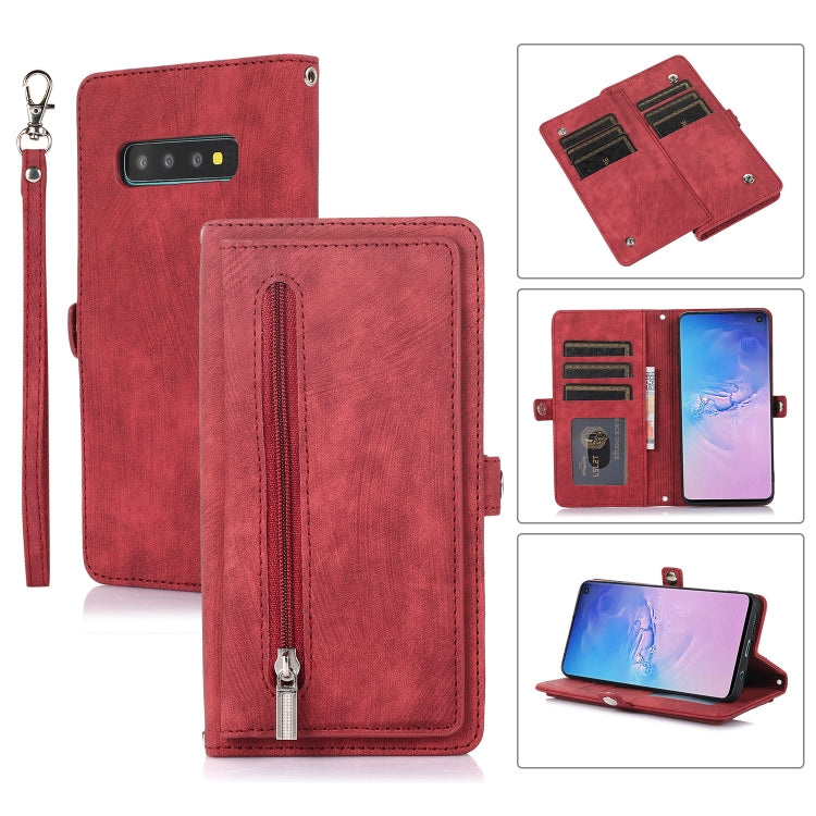Zipper Card Slot Buckle Wallet Leather Phone Case, For Samsung Galaxy Note20 Ultra, For Samsung Galaxy S10, For Samsung Galaxy S20+, For Samsung Galaxy S21