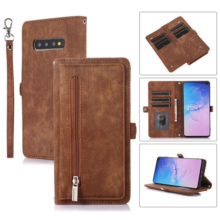 Zipper Card Slot Buckle Wallet Leather Phone Case, For Samsung Galaxy Note20 Ultra, For Samsung Galaxy S10, For Samsung Galaxy S20+, For Samsung Galaxy S21