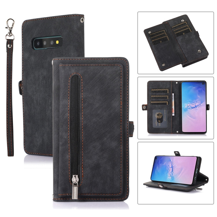 Zipper Card Slot Buckle Wallet Leather Phone Case, For Samsung Galaxy Note20 Ultra, For Samsung Galaxy S10, For Samsung Galaxy S20+, For Samsung Galaxy S21