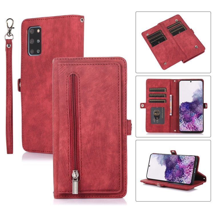 Zipper Card Slot Buckle Wallet Leather Phone Case, For Samsung Galaxy Note20 Ultra, For Samsung Galaxy S10, For Samsung Galaxy S20+, For Samsung Galaxy S21