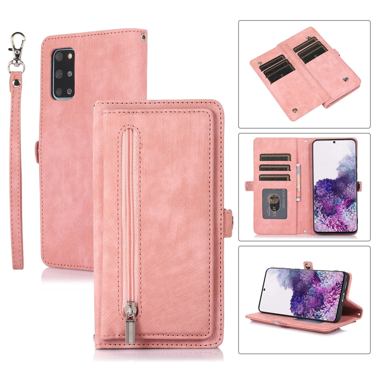 Zipper Card Slot Buckle Wallet Leather Phone Case, For Samsung Galaxy Note20 Ultra, For Samsung Galaxy S10, For Samsung Galaxy S20+, For Samsung Galaxy S21
