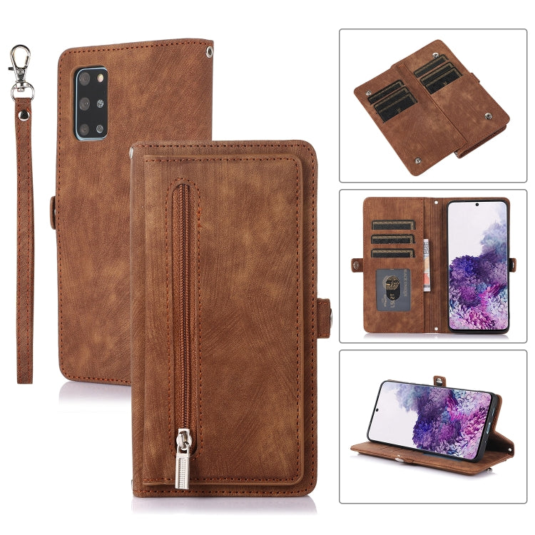 Zipper Card Slot Buckle Wallet Leather Phone Case, For Samsung Galaxy Note20 Ultra, For Samsung Galaxy S10, For Samsung Galaxy S20+, For Samsung Galaxy S21