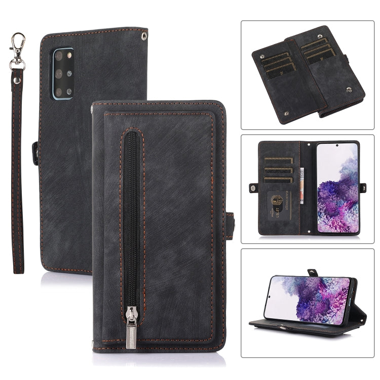 Zipper Card Slot Buckle Wallet Leather Phone Case, For Samsung Galaxy Note20 Ultra, For Samsung Galaxy S10, For Samsung Galaxy S20+, For Samsung Galaxy S21
