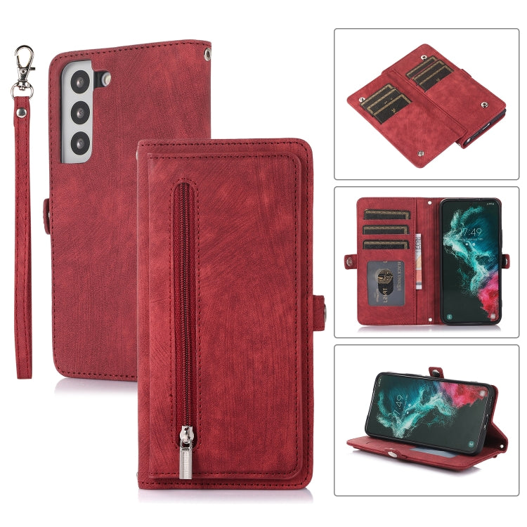 Zipper Card Slot Buckle Wallet Leather Phone Case, For Samsung Galaxy Note20 Ultra, For Samsung Galaxy S10, For Samsung Galaxy S20+, For Samsung Galaxy S21