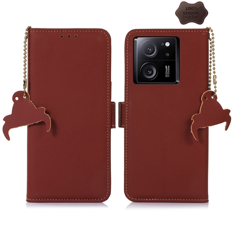 Genuine Leather Magnetic RFID Leather Phone Case