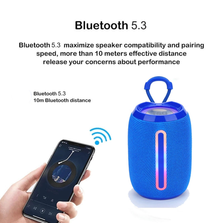 T&G TG653 TWS LED Mini Portable Wireless Stereo Sound Outdoor Speaker, TG653