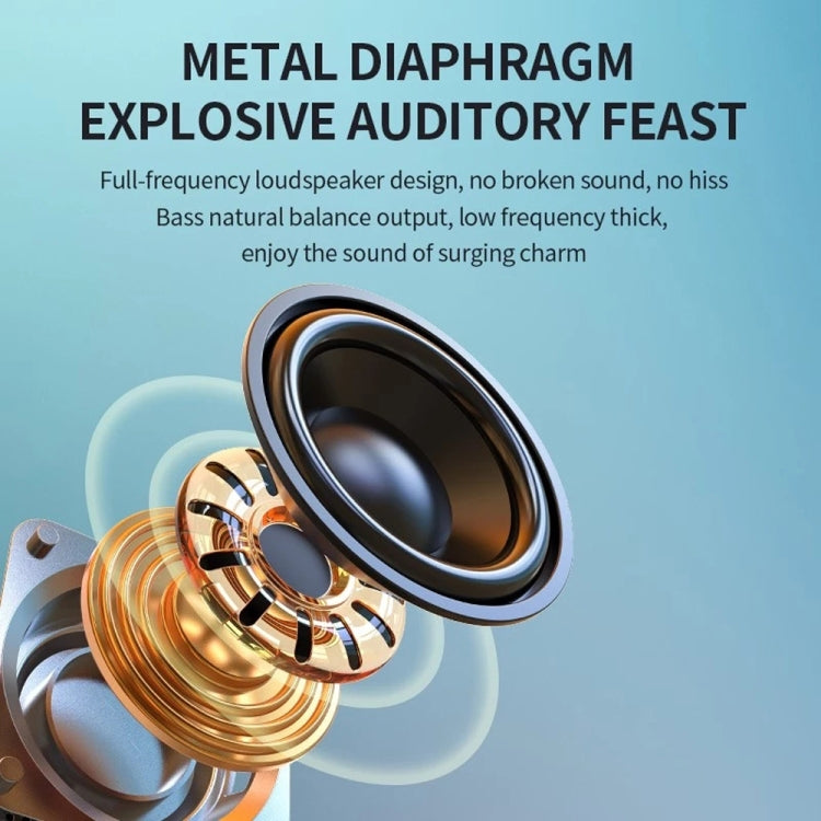 T&G TG653 TWS LED Mini Portable Wireless Stereo Sound Outdoor Speaker, TG653