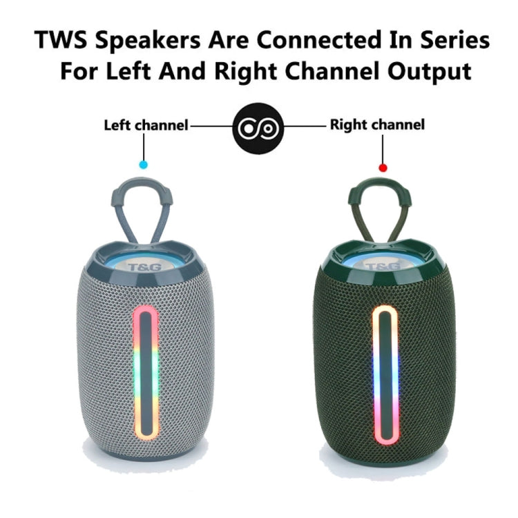 T&G TG653 TWS LED Mini Portable Wireless Stereo Sound Outdoor Speaker, TG653
