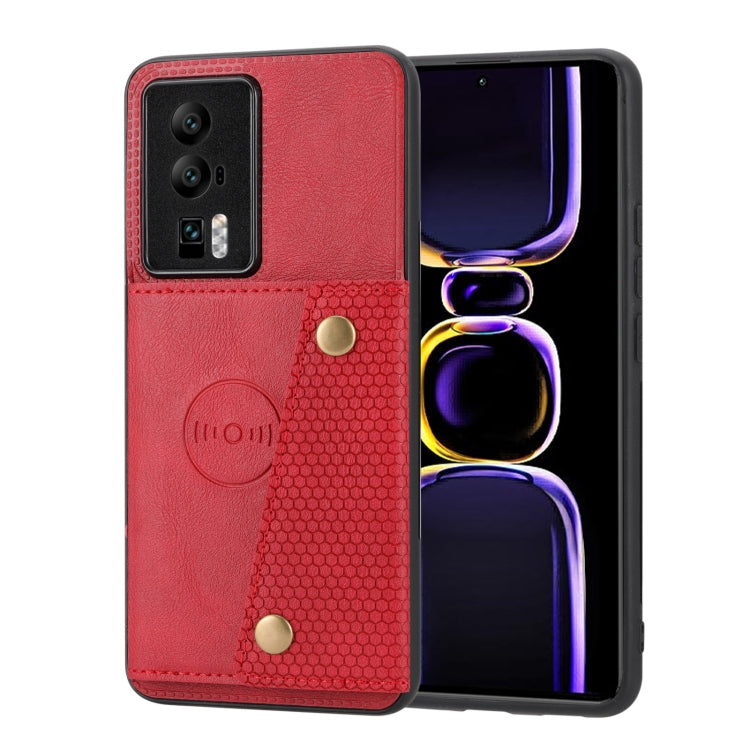 Double Buckle Magnetic PU+TPU Phone Case, For Xiaomi Redmi K60 / K60 Pro, For Xiaomi Poco X5 / Redmi Note 12 5G Global, For Xiaomi Poco X5 Pro / Redmi Note 12 Pro Speed