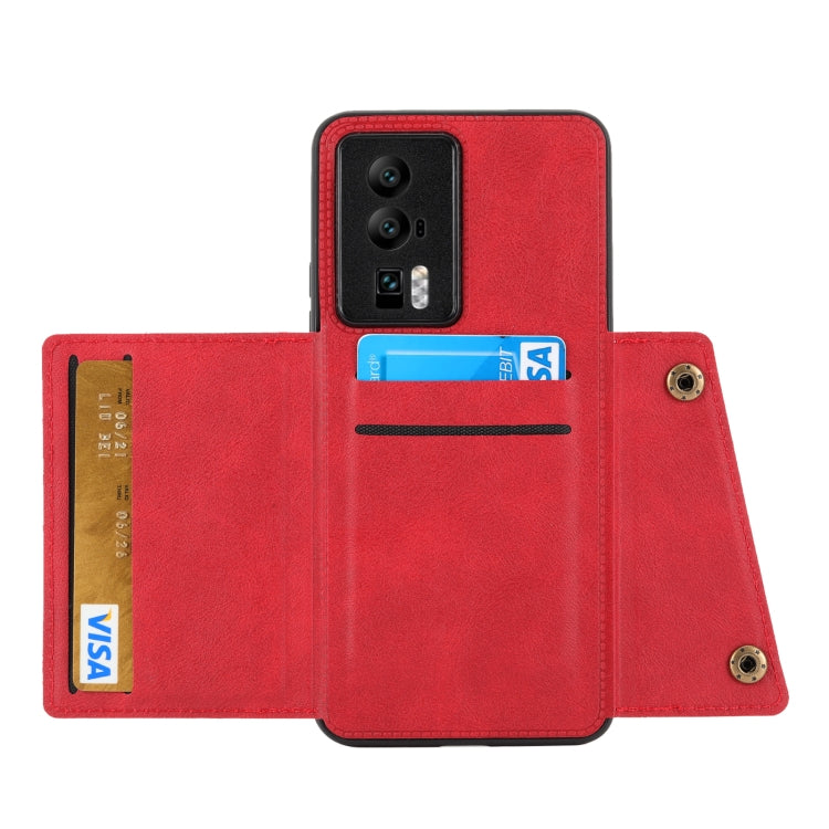 Double Buckle Magnetic PU+TPU Phone Case, For Xiaomi Redmi K60 / K60 Pro, For Xiaomi Poco X5 / Redmi Note 12 5G Global, For Xiaomi Poco X5 Pro / Redmi Note 12 Pro Speed