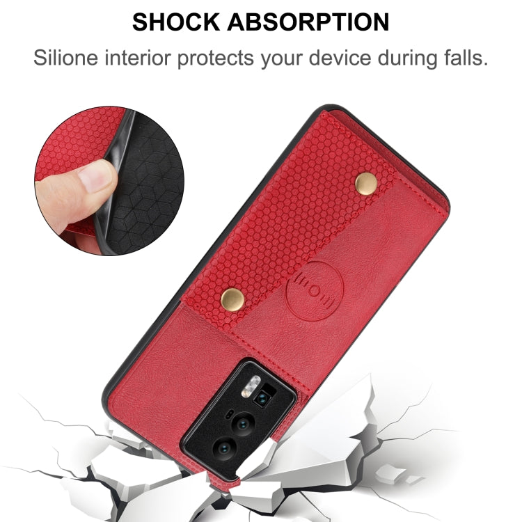 Double Buckle Magnetic PU+TPU Phone Case, For Xiaomi Redmi K60 / K60 Pro, For Xiaomi Poco X5 / Redmi Note 12 5G Global, For Xiaomi Poco X5 Pro / Redmi Note 12 Pro Speed