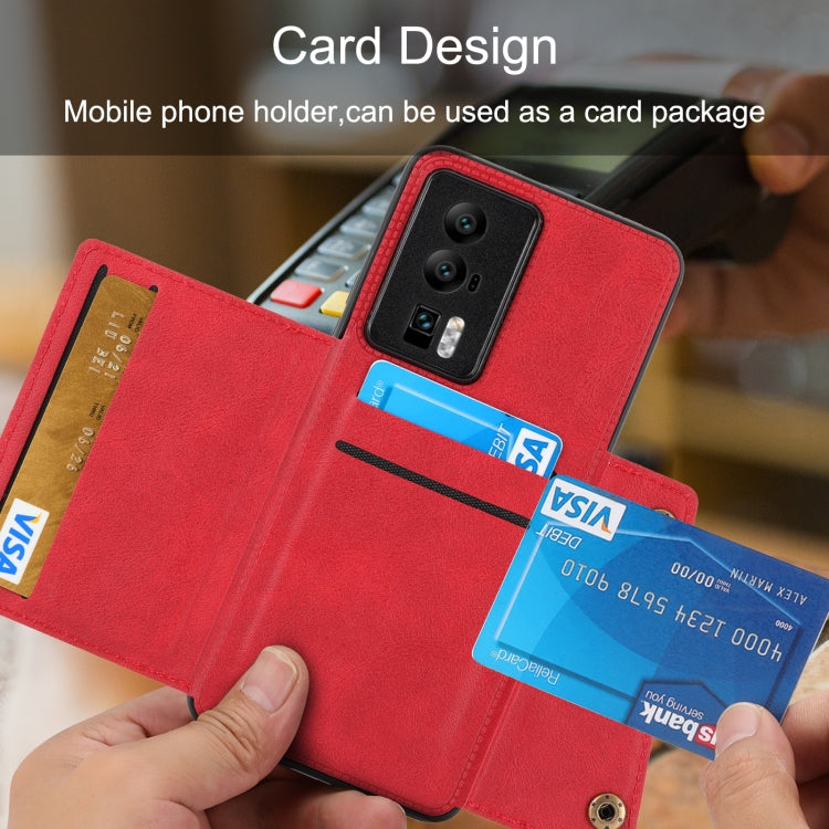 Double Buckle Magnetic PU+TPU Phone Case, For Xiaomi Redmi K60 / K60 Pro, For Xiaomi Poco X5 / Redmi Note 12 5G Global, For Xiaomi Poco X5 Pro / Redmi Note 12 Pro Speed