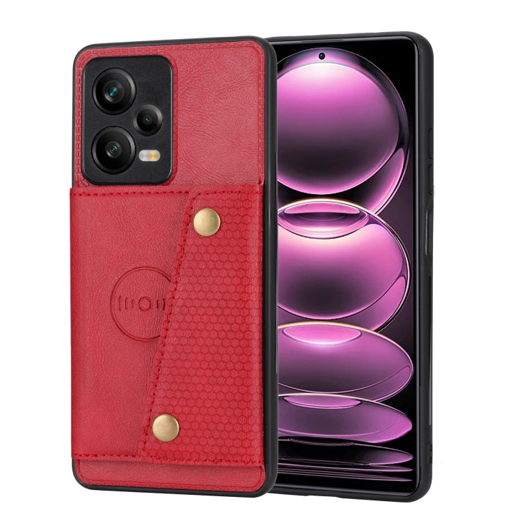 Double Buckle Magnetic PU+TPU Phone Case, For Xiaomi Redmi K60 / K60 Pro, For Xiaomi Poco X5 / Redmi Note 12 5G Global, For Xiaomi Poco X5 Pro / Redmi Note 12 Pro Speed