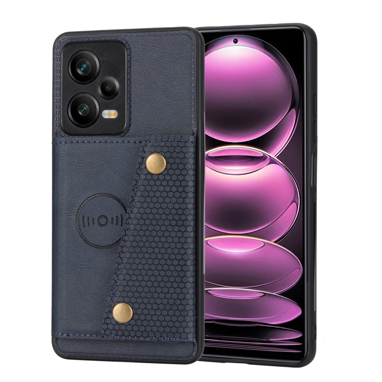 Double Buckle Magnetic PU+TPU Phone Case, For Xiaomi Redmi K60 / K60 Pro, For Xiaomi Poco X5 / Redmi Note 12 5G Global, For Xiaomi Poco X5 Pro / Redmi Note 12 Pro Speed