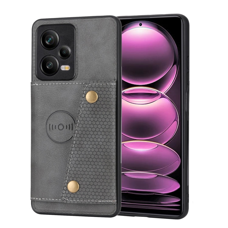 Double Buckle Magnetic PU+TPU Phone Case, For Xiaomi Redmi K60 / K60 Pro, For Xiaomi Poco X5 / Redmi Note 12 5G Global, For Xiaomi Poco X5 Pro / Redmi Note 12 Pro Speed