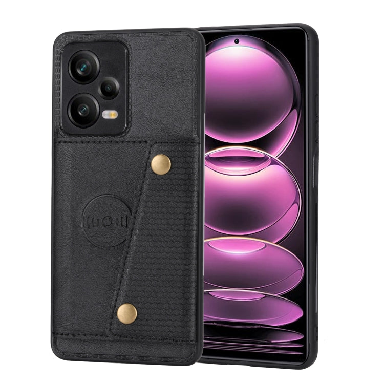 Double Buckle Magnetic PU+TPU Phone Case, For Xiaomi Redmi K60 / K60 Pro, For Xiaomi Poco X5 / Redmi Note 12 5G Global, For Xiaomi Poco X5 Pro / Redmi Note 12 Pro Speed