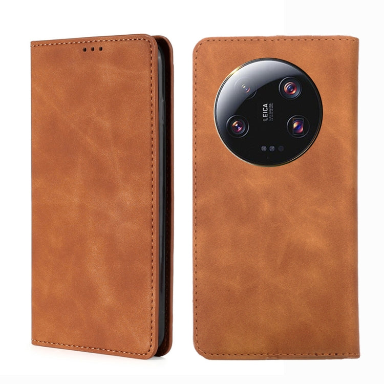 Skin Feel Magnetic Leather Phone Case