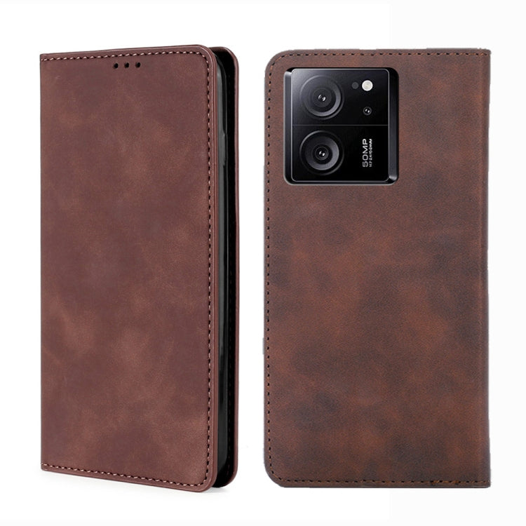 Skin Feel Magnetic Leather Phone Case