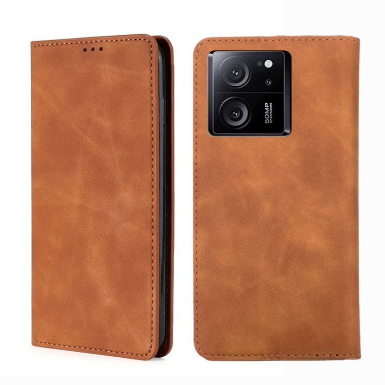 Skin Feel Magnetic Leather Phone Case
