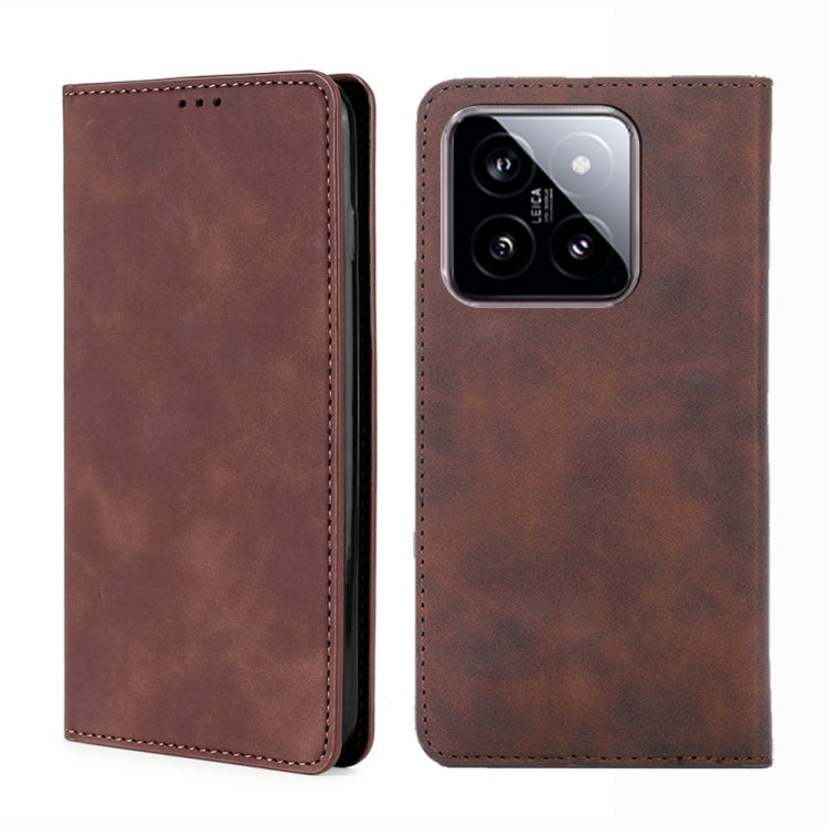 Skin Feel Magnetic Leather Phone Case, For Xiaomi Redmi Note 13R Pro 5G, For Xiaomi 14 Pro, For Xiaomi 14, For Xiaomi Redmi 13C