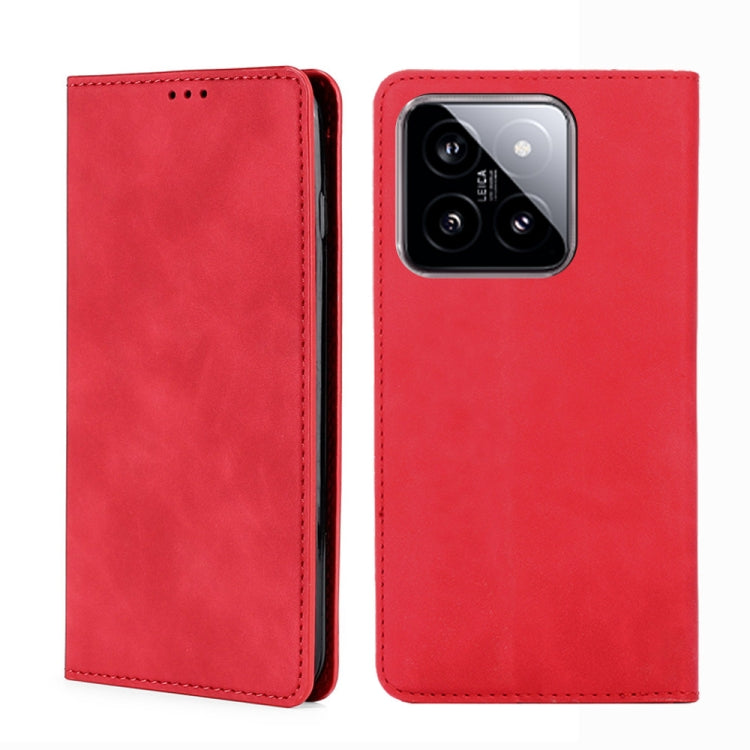 Skin Feel Magnetic Leather Phone Case, For Xiaomi Redmi Note 13R Pro 5G, For Xiaomi 14 Pro, For Xiaomi 14, For Xiaomi Redmi 13C
