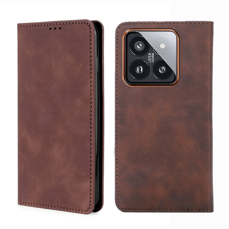Skin Feel Magnetic Leather Phone Case
