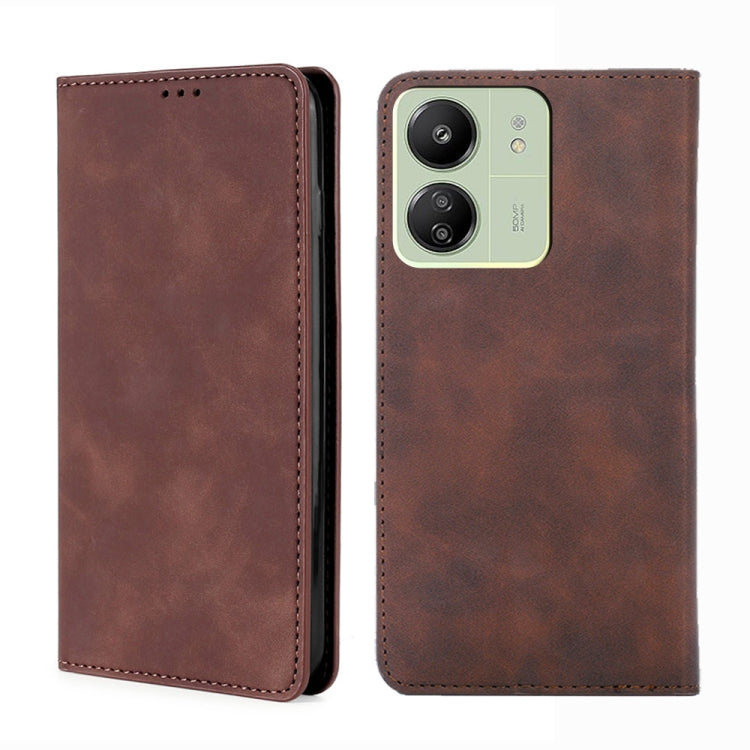 Skin Feel Magnetic Leather Phone Case