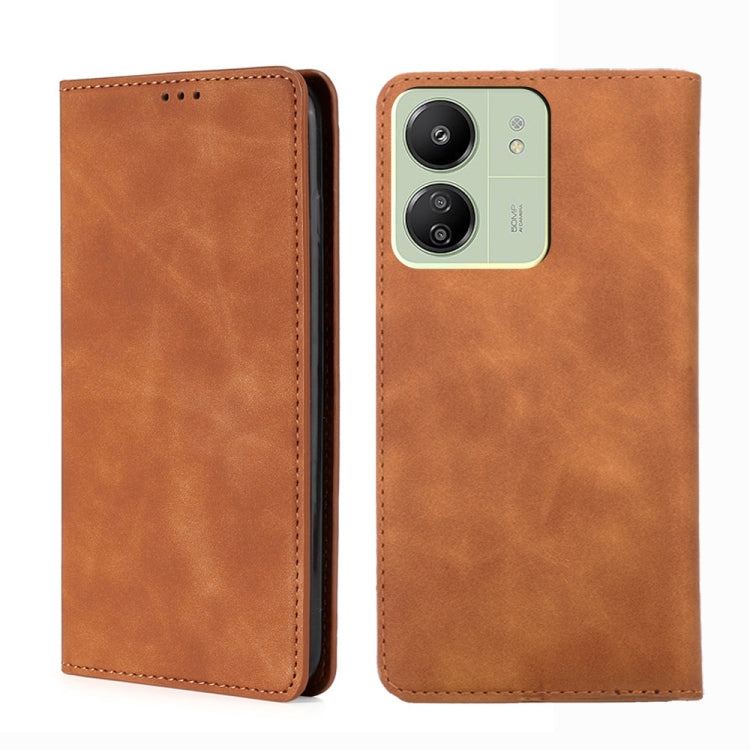 Skin Feel Magnetic Leather Phone Case