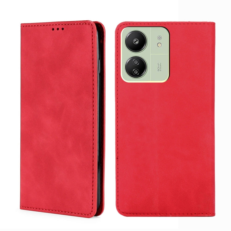 Skin Feel Magnetic Leather Phone Case