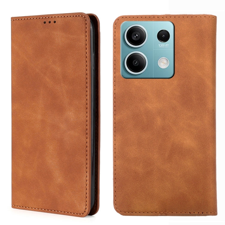 Skin Feel Magnetic Leather Phone Case, For Xiaomi Redmi Turbo 3 5G, For Xiaomi Civi 4 Pro, For Xiaomi Redmi A3 4G, For Xiaomi Redmi Note 13 4G
