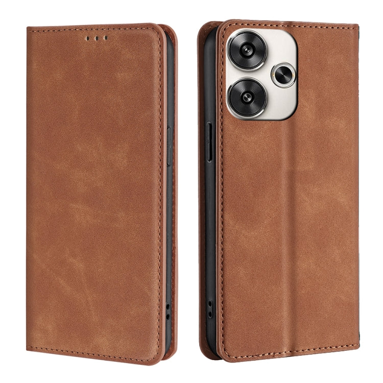 Skin Feel Magnetic Leather Phone Case, For Xiaomi Redmi Turbo 3 5G, For Xiaomi Civi 4 Pro, For Xiaomi Redmi A3 4G, For Xiaomi Redmi Note 13 4G