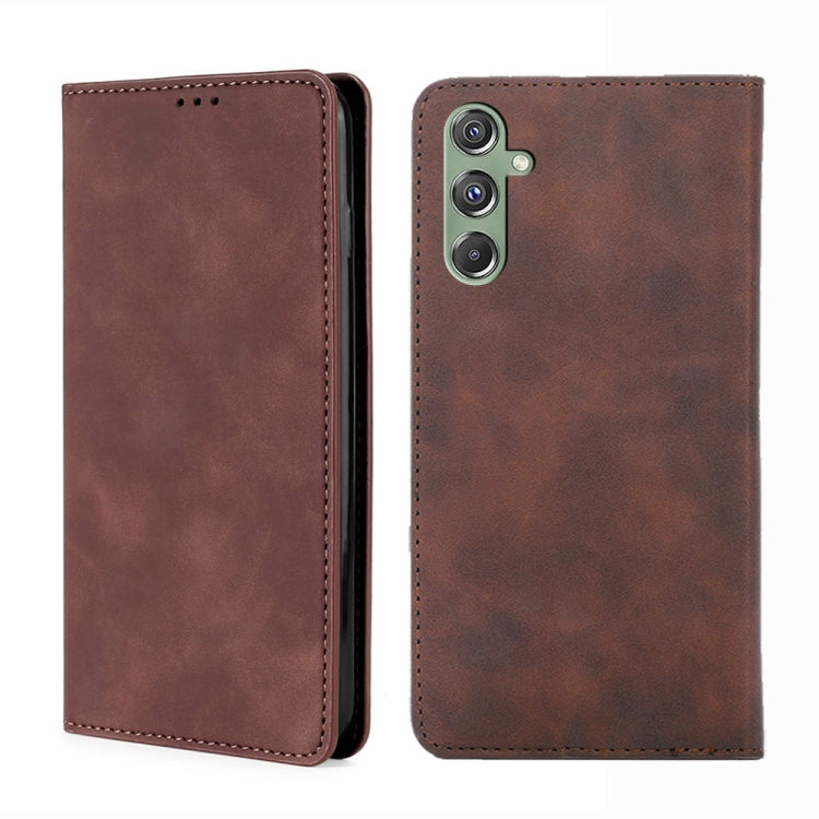 Skin Feel Magnetic Leather Phone Case