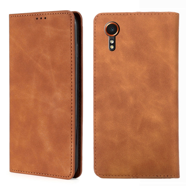 Skin Feel Magnetic Leather Phone Case