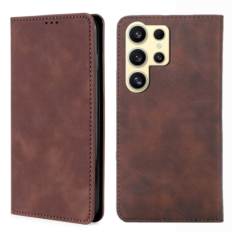 Skin Feel Magnetic Leather Phone Case
