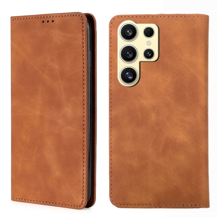 Skin Feel Magnetic Leather Phone Case