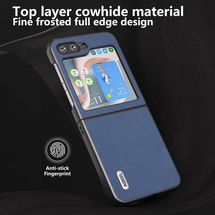 ABEEL Genuine Leather + PC Litchi Texture Phone Case