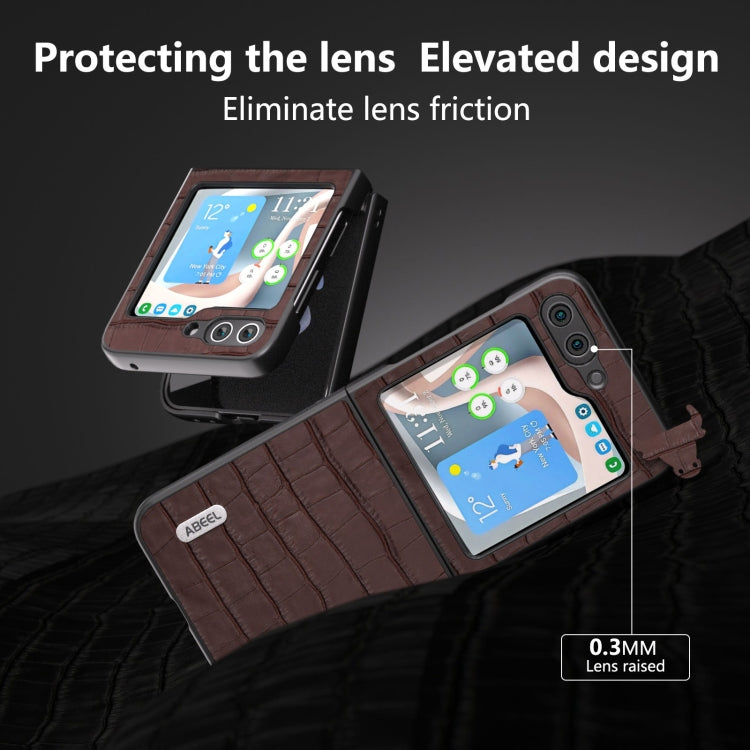 ABEEL Crocodile Texture Genuine Leather Phone Case